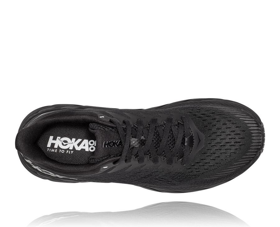 Hoka Australia One One Clifton 7 - Mens Running Shoes Black - KDCSO-3182